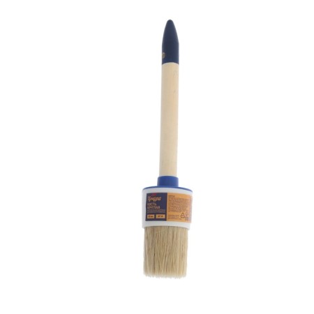 Round tundra, natural bristles, wooden handle, No. 14, 50 mm-4