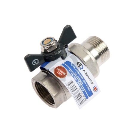 Ballic Aqualink, PN 50 tap, internal/outer thread 1 ", drive, straight, butterfly, nickelir-2