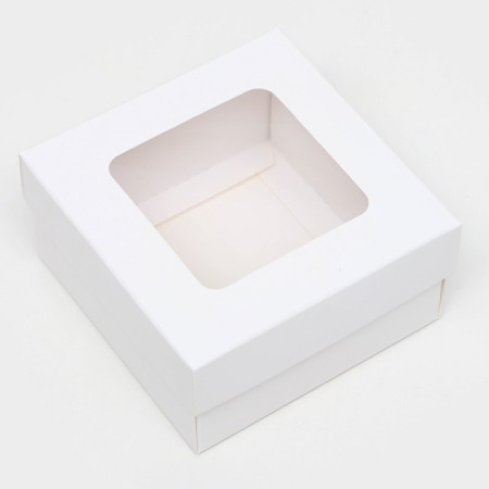 The box is folding, the lid is, with the window, white, 10 x 10 x 5 cm-1