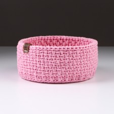 Baby basket, 16 x 7.5 cm, pink, cotton