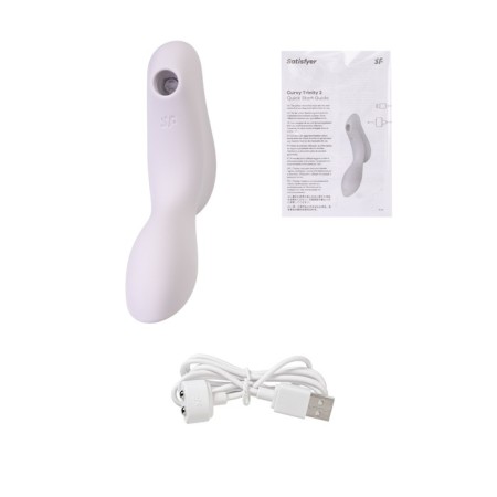 Satiffyer Curvy Trinity 2 Vacuum Clit Stimulator, purple color-3