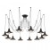 Suspended Citilux "Edison" CL451122, 12X75W, E27, Black Color