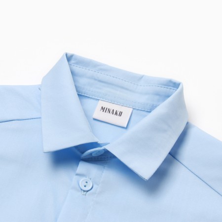 Shirt for the boy Minaku: School Collection, Blue color, height 146 cm-9