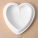 Form for baking and mousse desserts Konfinetta "Heart", silicone, 26 × 26 × 6 cm, white color