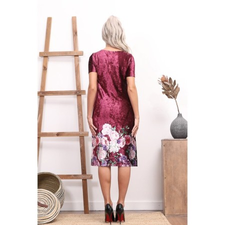 Women's dress, size 46, burgundy color-6