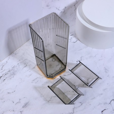 Organizer for storage "Calm", multi -level, 5 sections, 21 × 9 × 8.5 cm, translucent/black color-4