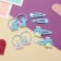 Hair set "vanilla" (4 elastic bands, 4 invisible) penguins, blue