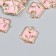 Decor for creativity Plastic "Rose flower" Pink, gold 0.3x1.9x2.3 cm