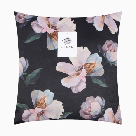 Pillowcase decorative Ethel Flowers 45x45cm, polyester, velor-4