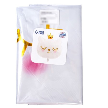 Foil ball 24 "Cute kitten with a crown", white color-1