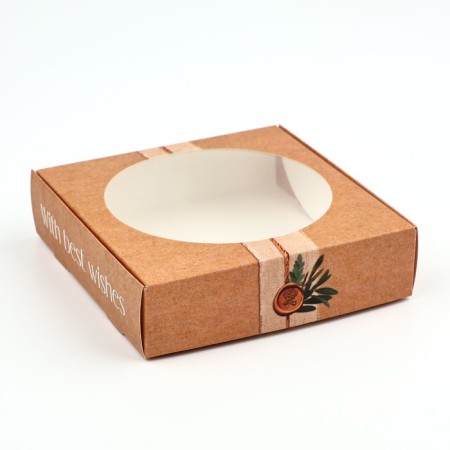 Box for Makarun with low sides "Eco", 11 x 11 x 3 cm