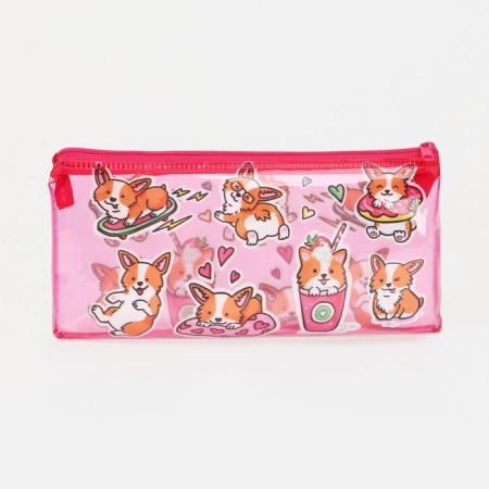 Cosmetic bag for lightning, pink color-1