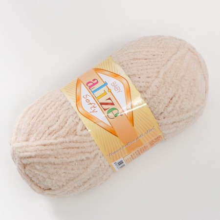 Yarn "Softy" 100% micropoliester 115m/50g (310 St. Beige)-1