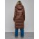 Coat insulated winter female, size 46, dark brown color