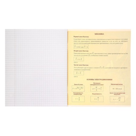 Subject subject calligrata "board", 48 sheets in the cell of physics, with reference material, cover coated cardboard, block offset-3