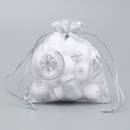 Bag Gift Organza "With Love", 10 x 12 cm +/- 1.5 cm, New Year