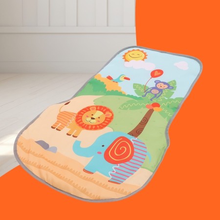 Developing rug-rim “Safari”, 2 in 1, sound effects, blue color-8