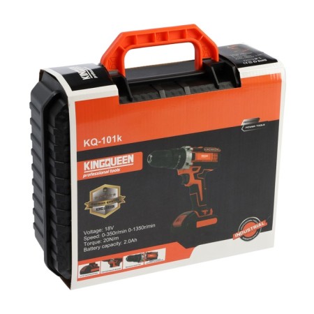 KingQueen KQ-101K, 18 V, 2x2 Ach, 25 Nm, 2 speeds, 450-1500 rpm, case, case-13