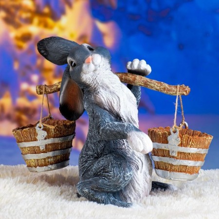 Garden figure "Hare with a rocker" 35cm-4