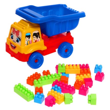 Toy Granite Truck "Auto Truck" + mini - designer, 26 details, chicks-12