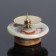 Set of candlesticks with a needle, 6pcs, onyx
