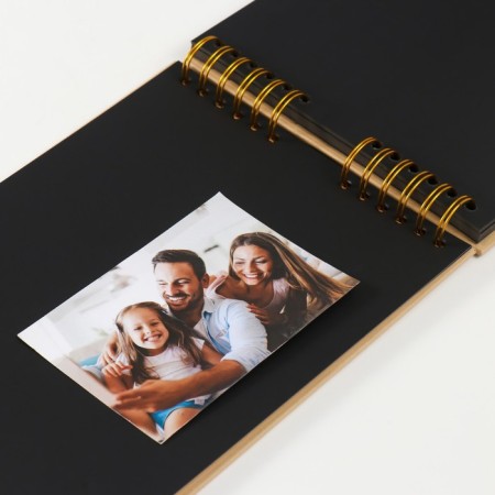 Photo album on rings 30 sheets cardboard "simplicity" with a tape 3.2x30x21 cm-3