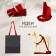 Ratele sling, 40 mm, 50 ± 1 m, density 15.5 g/m, red color No. 35