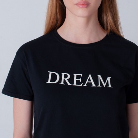 Female home set (T -shirt/shorts), black/milk color, size 42-4