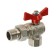 Ball valve base, corner, with an American 1/2 ", butterfly