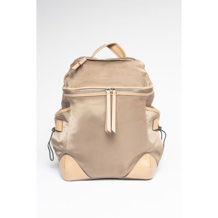 Women's backpack, textiles, ludor beige, 38x14x34 cm