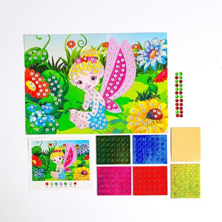 Application with round rhinestones and EVA "Fairy"