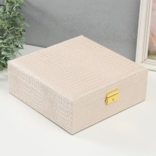 The casket to the leatherette to the clock 2 compartments and jewelry 