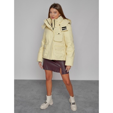 Winter jacket, size 44, light yellow color-8