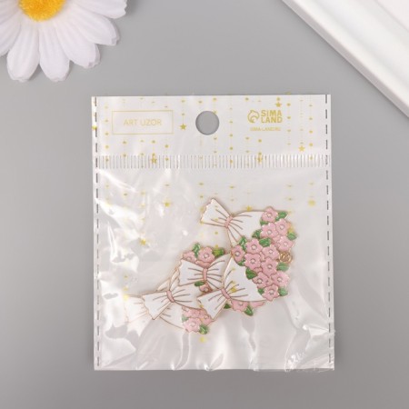 Decor for creativity Metal, enamel "Bouquet of flowers" 3.4x2.5 cm-3
