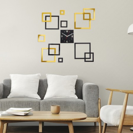 Walls Wall Interior, 3D Square, sticker, large, dial 15 cm-1