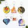 Wooden keychain "New Year", a mix of 6 pieces
