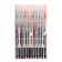Set of gel pens 24 colors, striped silver case, in a blister on the button