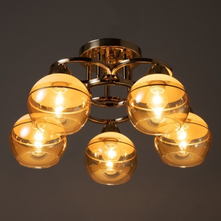 Iris chandelier 5he27 40W gold 47x47x23 cm Bayerlux-2