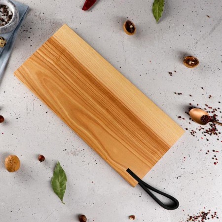 Defense board "smooth", leather handle, array of ash, 40x18 cm-1