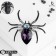 Brooch "Spider", the color of black-violet