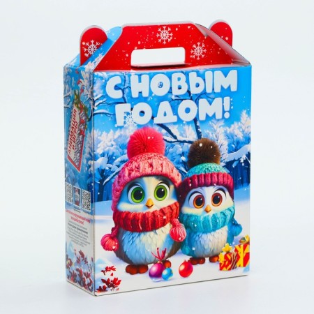 New Year. Gift box New Year's gift "Zavodi" with a game and animation 16.8 x 6.8 x 20, 9 cm.-1