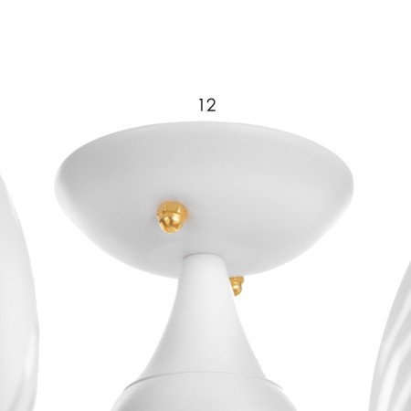 Chandelier "Patricia" 5x40W E27 white, gold 56x56x35cm-4