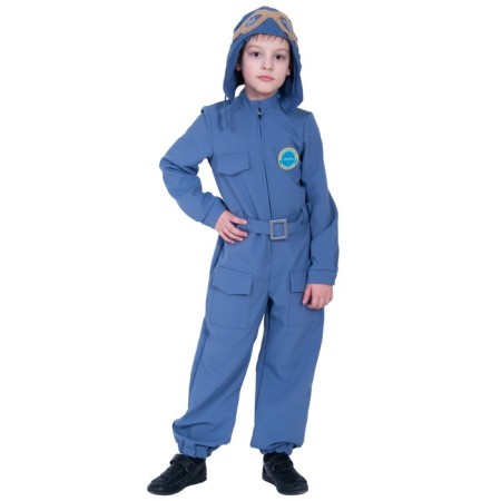 Carnival costume "Pilot", overalls, helmet, p. S, height 116-122 cm-1