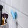 Washing brush "Oval", on a suction cup, 6.3 × 5.2 cm, blue color