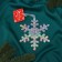 Christmas tree decoration "Snowflake overflow" 11x9.5 cm, transparent