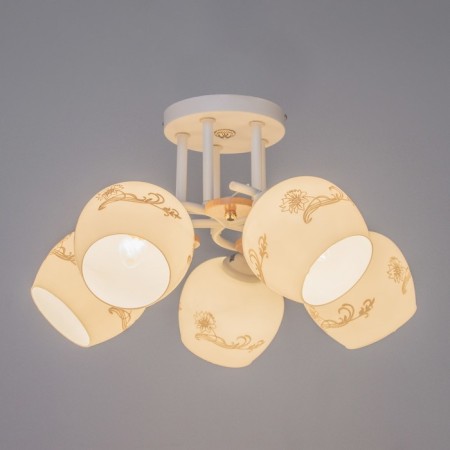 Gabriel chandelier 5x60W E27 white 46x46x28cm-1