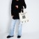 Bag-shop "Playlist", without lightning, without lining, beige color