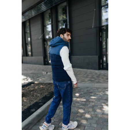 Male ise vest, size 48, blue color, blue-11