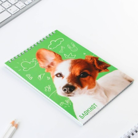 Notepad "Dog", A5 format, 40 sheets, cardboard cover soft-3