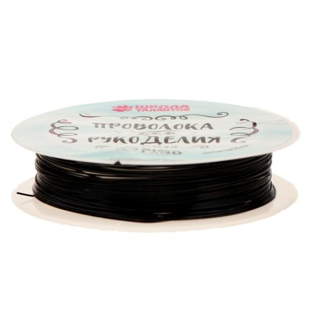 Wire for beadwork, diameter: 0.4 mm, length: 10 m, black color-1